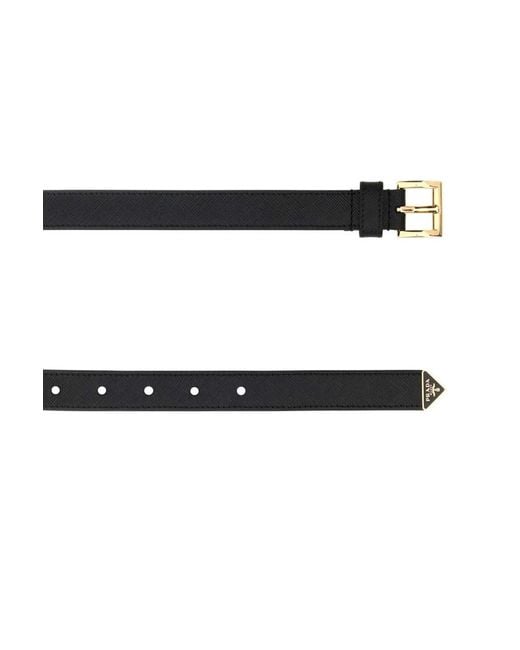 Prada Black Leather Belt