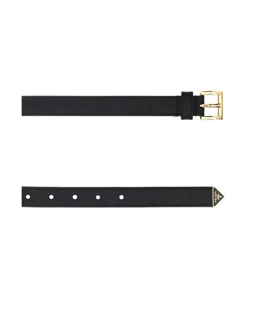 Prada Black Leather Belt