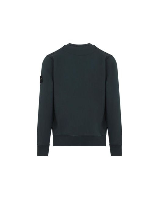Stone Island Blue Solid Sweatshirt for men