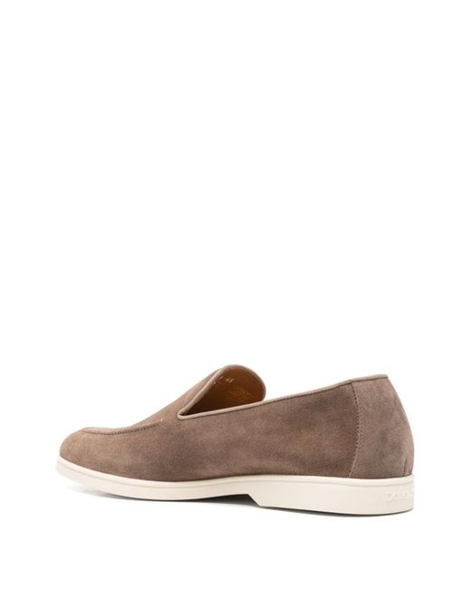 Doucal's Brown Suede Loafers for men