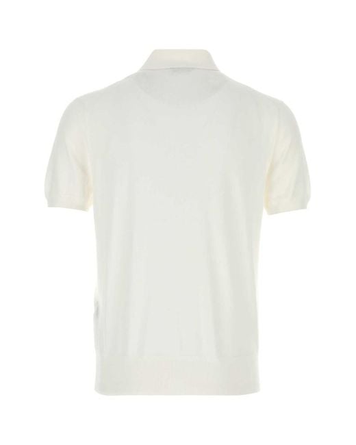 Tom Ford White Solid Shirt Collar Polo for men
