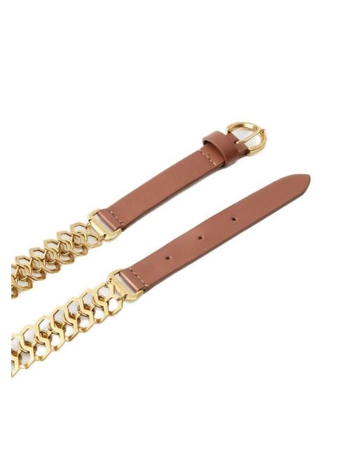 Pinko White Chain Insert Belt