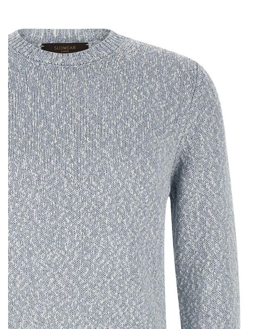 Zanone Gray Knitted Sweater for men