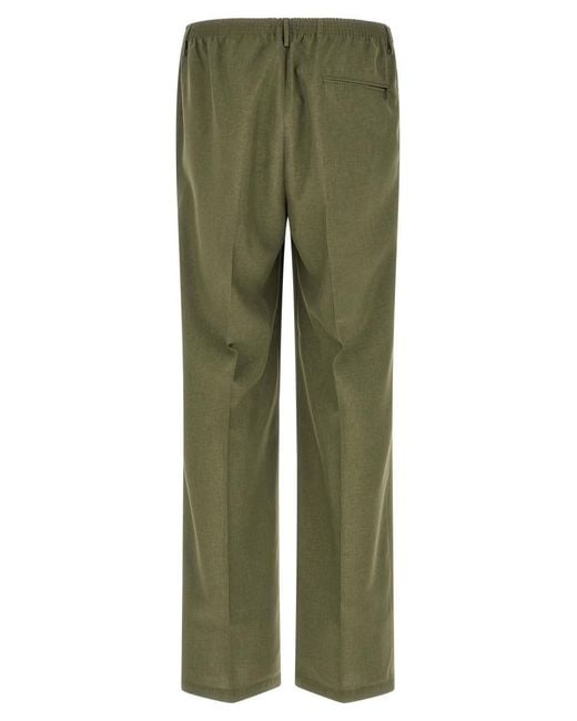 Cellar Door Green Straight Elasticated Trousers for men