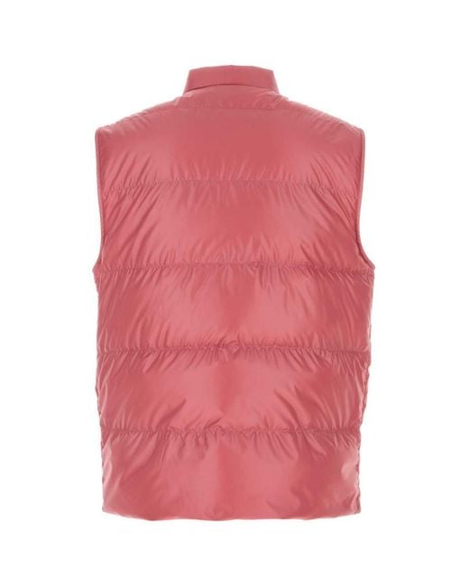 Moncler Pink Mock Collar Jacket for men