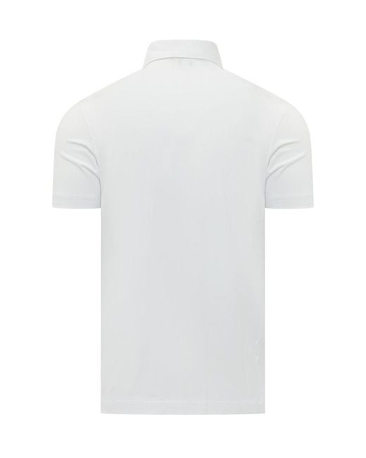 Malo White Solid Shirt Collar Polo for men