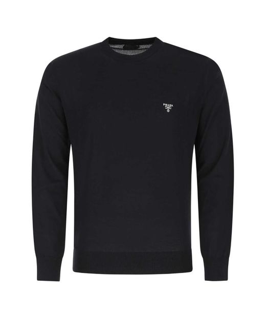 Prada Black Midnight Wool Sweater for men