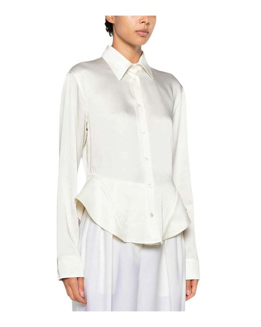 Stella McCartney White Off Slim Solid Shirt