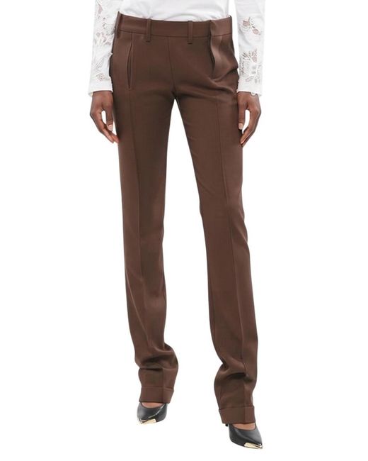 DSquared² Brown Straight Flat Front Pants
