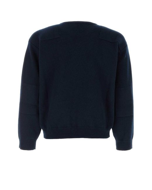 Jil Sander Blue Solid Sweaters for men