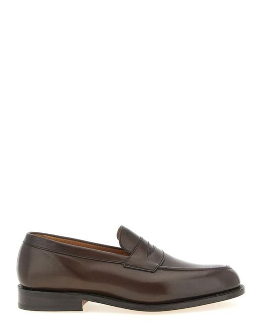 Tricker's Brown Solid Havard Loafers for men