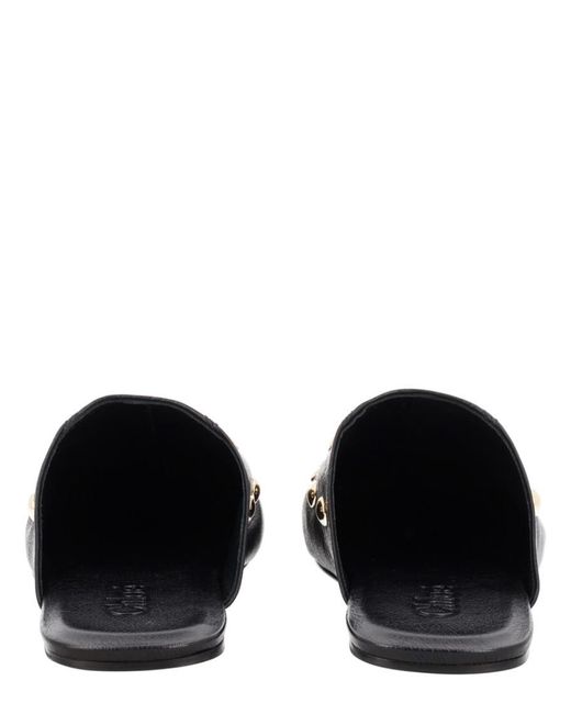 Chloé Black Studded Mules