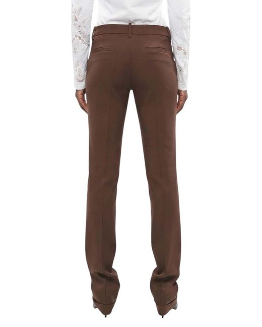 DSquared² Brown Straight Flat Front Pants