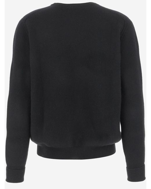 Oliver Lattughi Black Roundneck Pullover for men
