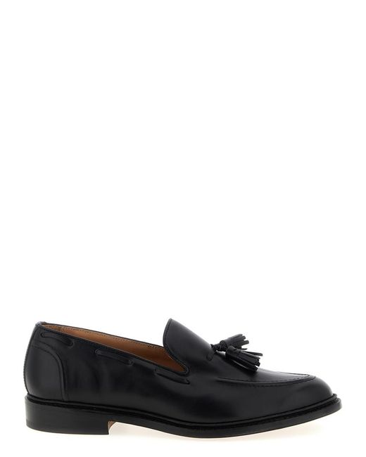Tricker's Black Leather Loafers for men