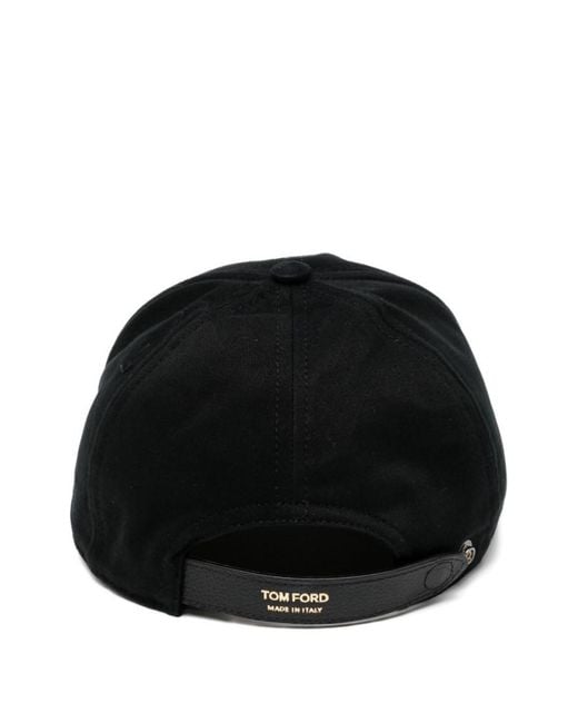 Tom Ford Black Baseball Cap With Logo for men
