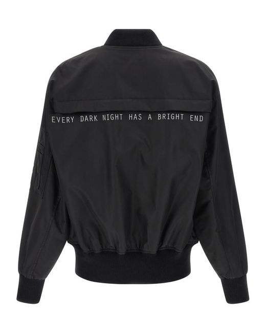 44 Label Group Black Logo Bomber Jackets for men
