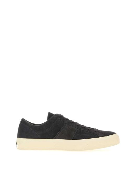 Tom Ford Black Solid Sneakers for men