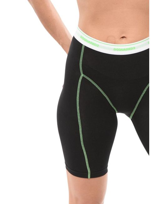 DSquared² Black Cotton Solid Activewear