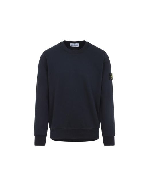 Stone Island Blue Solid Sweatshirt for men