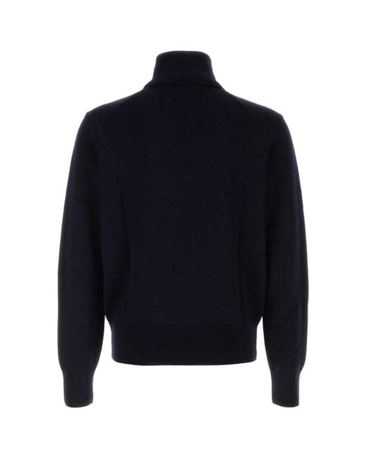 AMI Blue Ami Midnight Wool Sweater for men