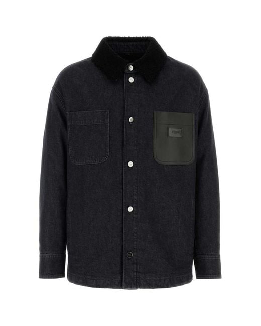 Fendi Black Denim Jacket for men