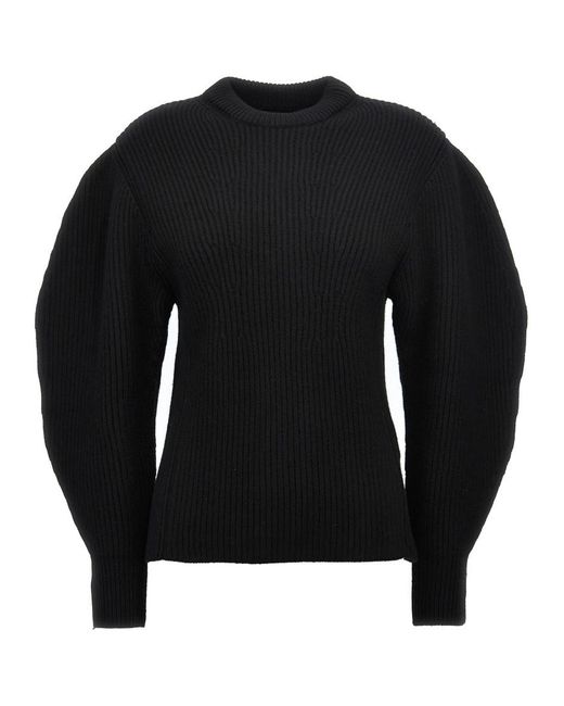 Jil Sander Black Ribbed Sweater