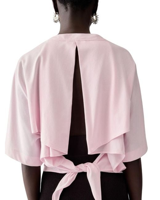 Jacquemus Pink Solid Round Neck T-Shirt