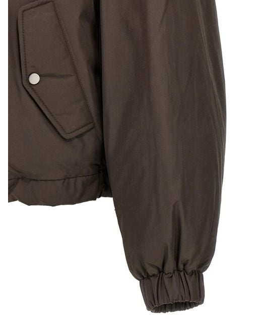 Brunello Cucinelli Brown Cropped Down Jacket
