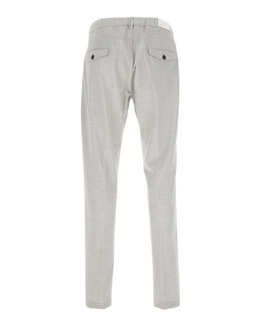 Eleventy Gray Slim Drawstring Trousers for men