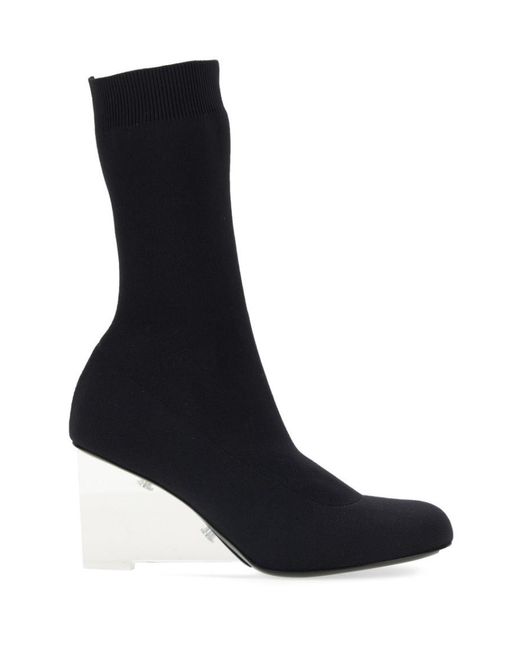 McQueen Black Slip On Boots