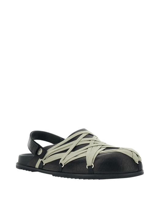 Rick Owens Black Slingback Sandals for men