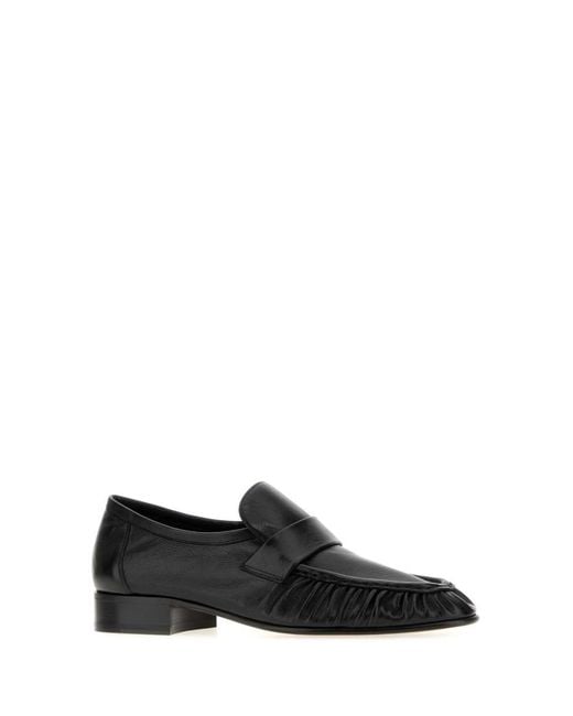 The Row Black Solid Loafers