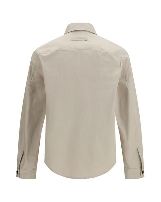 Zegna White Regular Solid Shirt for men