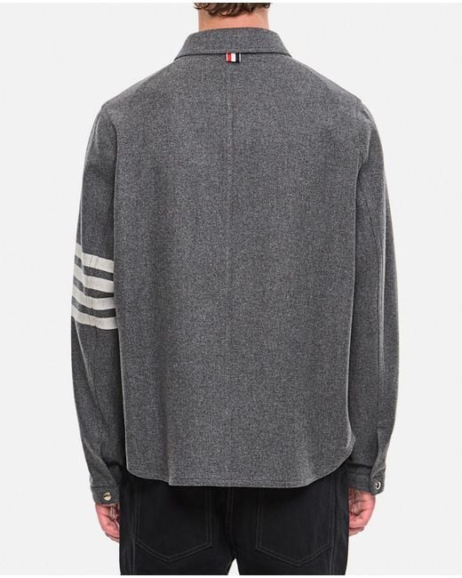 Thom Browne Gray 4 Bar Utility Patch Pocket Jacket for men