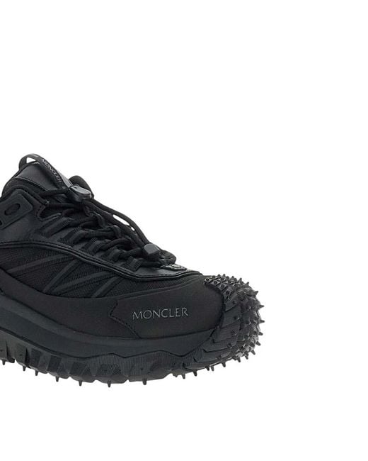 Moncler Black Solid Trailgrip Sneakers for men