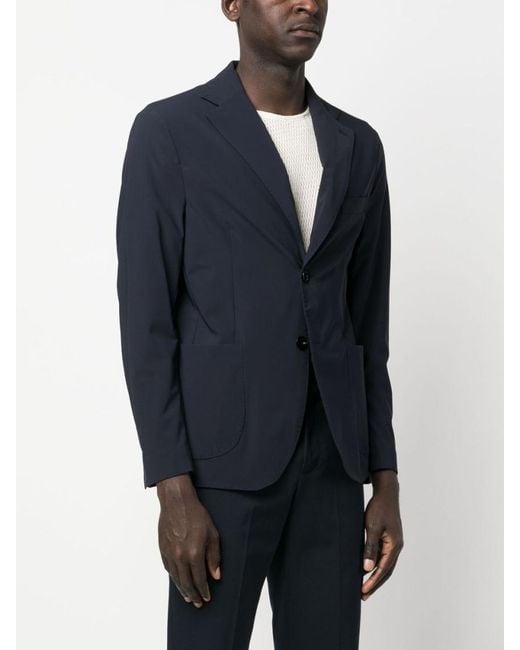 Pmds Blue Single Breasted Blazer for men