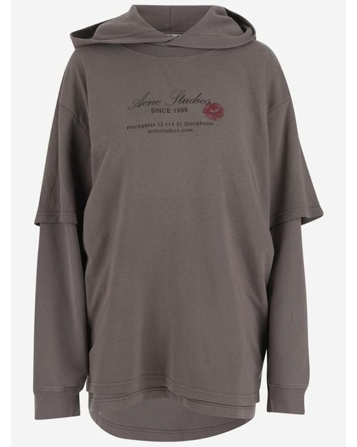 Acne Gray Layered Sweatshirt