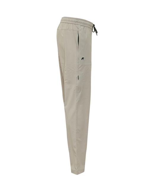 K-Way Gray Straight Drawstring Pants for men