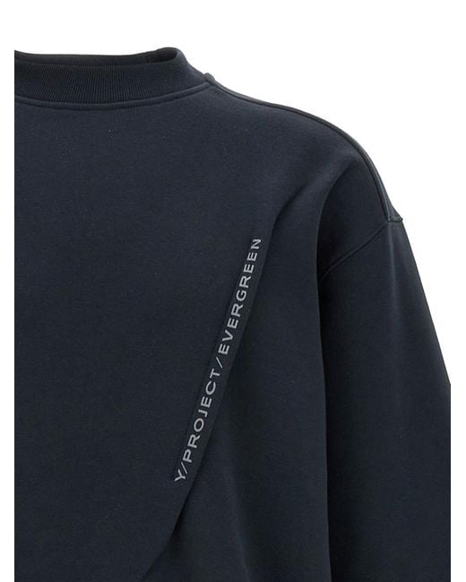 Y. Project Blue 'Evergreen Pinched Logo' Sweatshirt for men