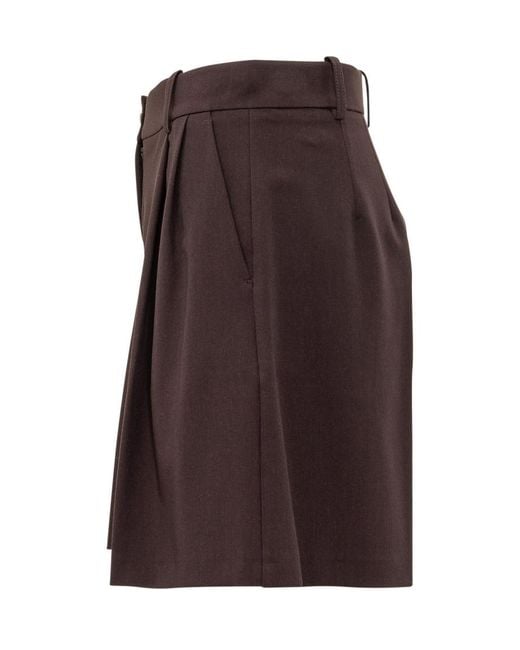 Pinko Purple Solid Shorts