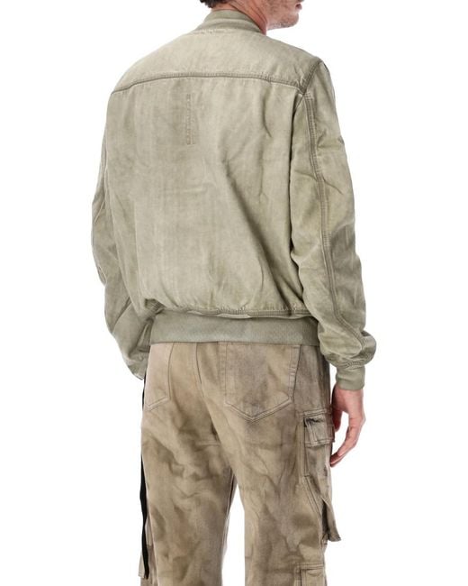 Rick Owens Natural Solid Bomber Jacket for men