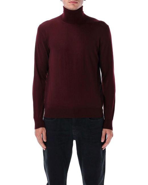 Saint Laurent Red High Neck Pullover for men