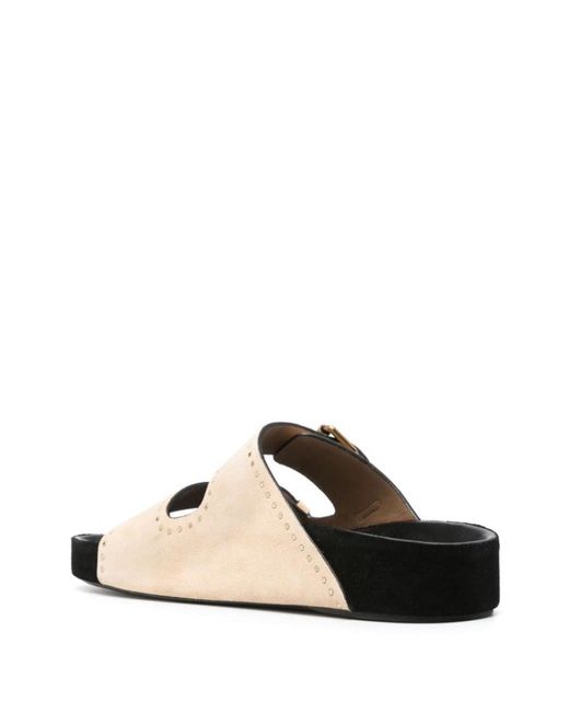 Isabel Marant Brown Lennyo Buckle Sandals
