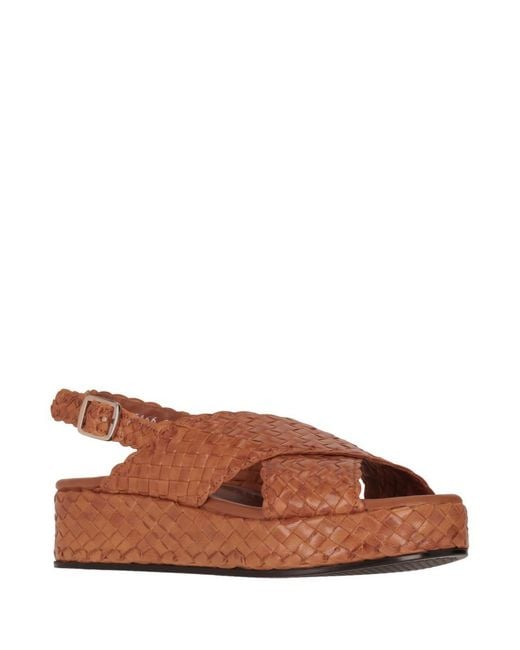 LA ROSE Brown Braided Heels