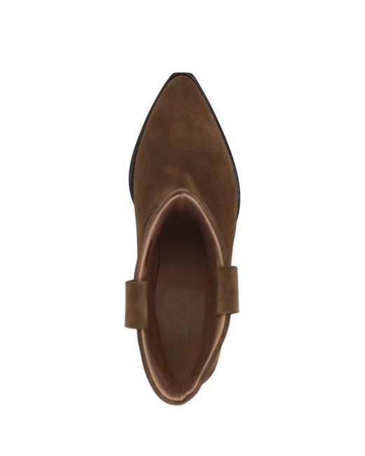 Isabel Marant Brown Solid Pointed Toe Boots