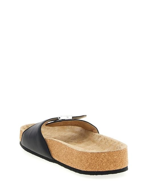 Balenciaga Black Slip On Sandals