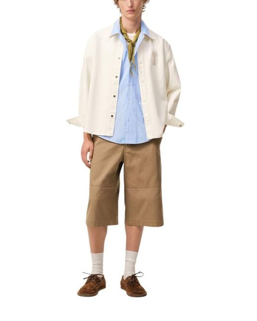AMI White Regular Overshirt for men