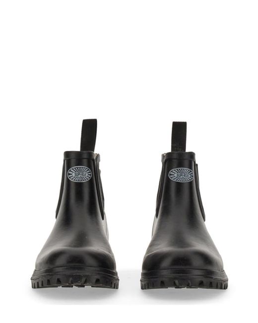 Superga Black Solid Round Toe Boot