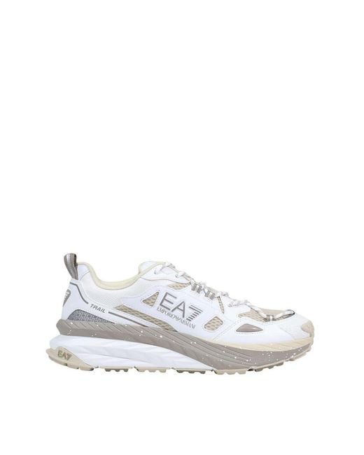EA7 White Logo Sneakers for men